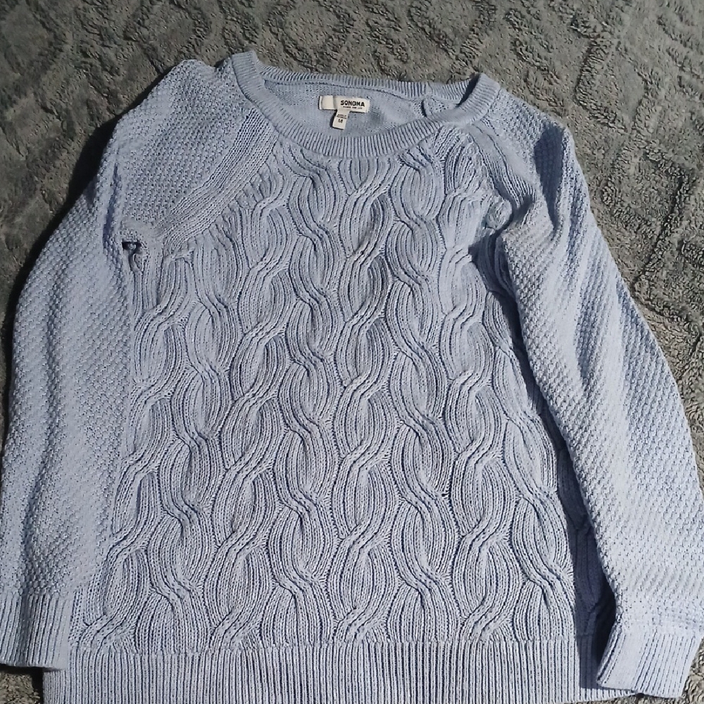 Sonoma Women's Light Blue Sweater